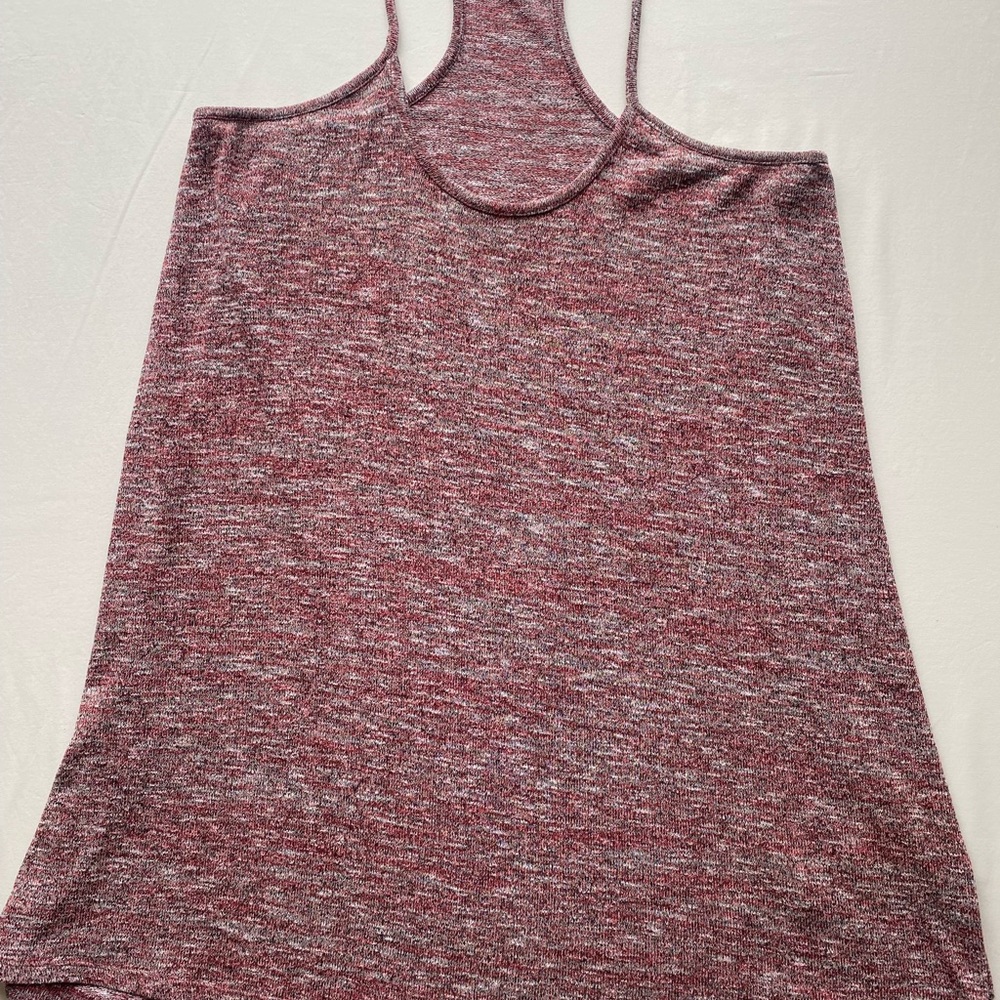 American Eagle Outfitters Marled Burgundy Racerback Tank